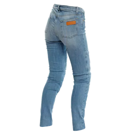DENIM STONE SLIM - WOMEN'S MOTORCYCLE JEANS - LIGHT-BLUE - 2