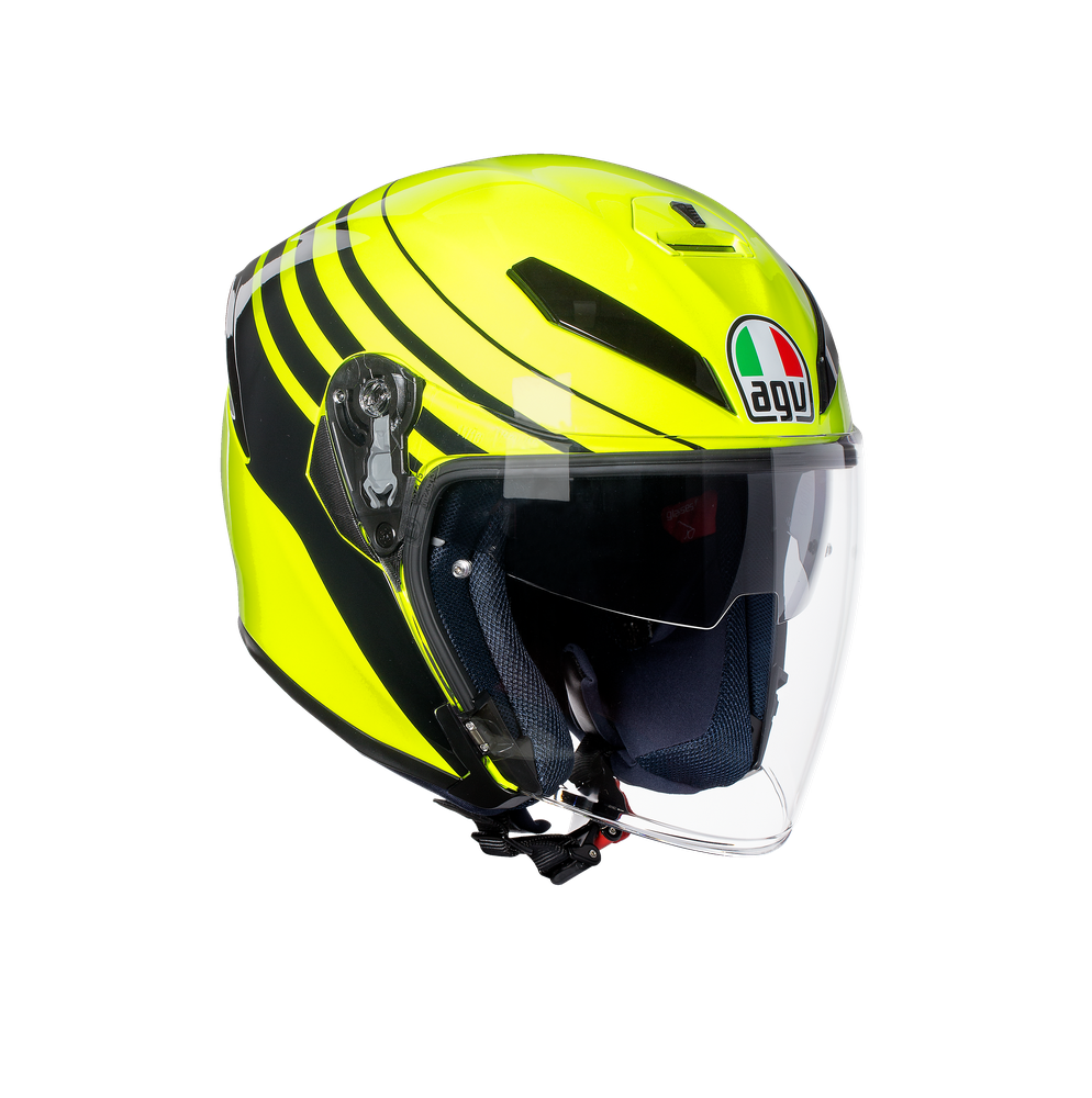 Touring motorcycle helmet: K-5 Jet E2205 Multi - Orbiter Yellow/Black - AGV  helmets - Dainese (Official Shop)