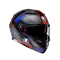 K3 STRIGA MATT BLACK/BLUE/RED - MOTORBIKE FULL FACE HELMET E2206