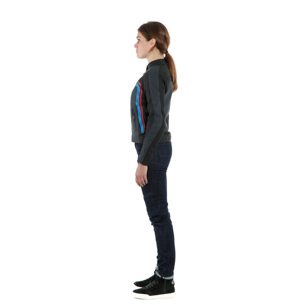 lola-3-lady-leather-jacket-black-ebony-red-blue image number 4