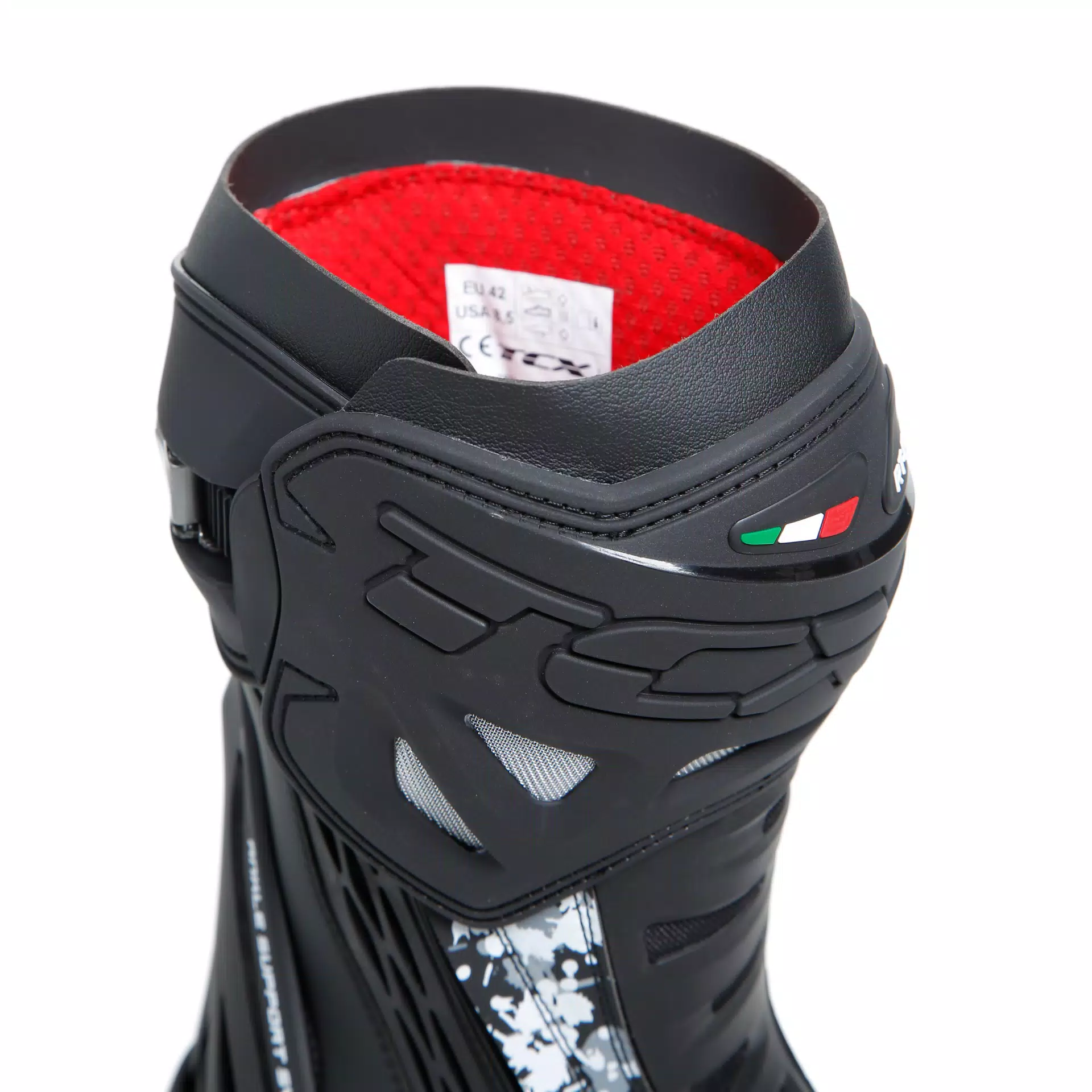 RT-RACE MEN'S MOTORCYCLE BOOTS BLACK/WHITE/GREY