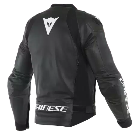SPORT PRO - MEN'S MOTORCYCLE LEATHER JACKET - BLACK/WHITE - 2