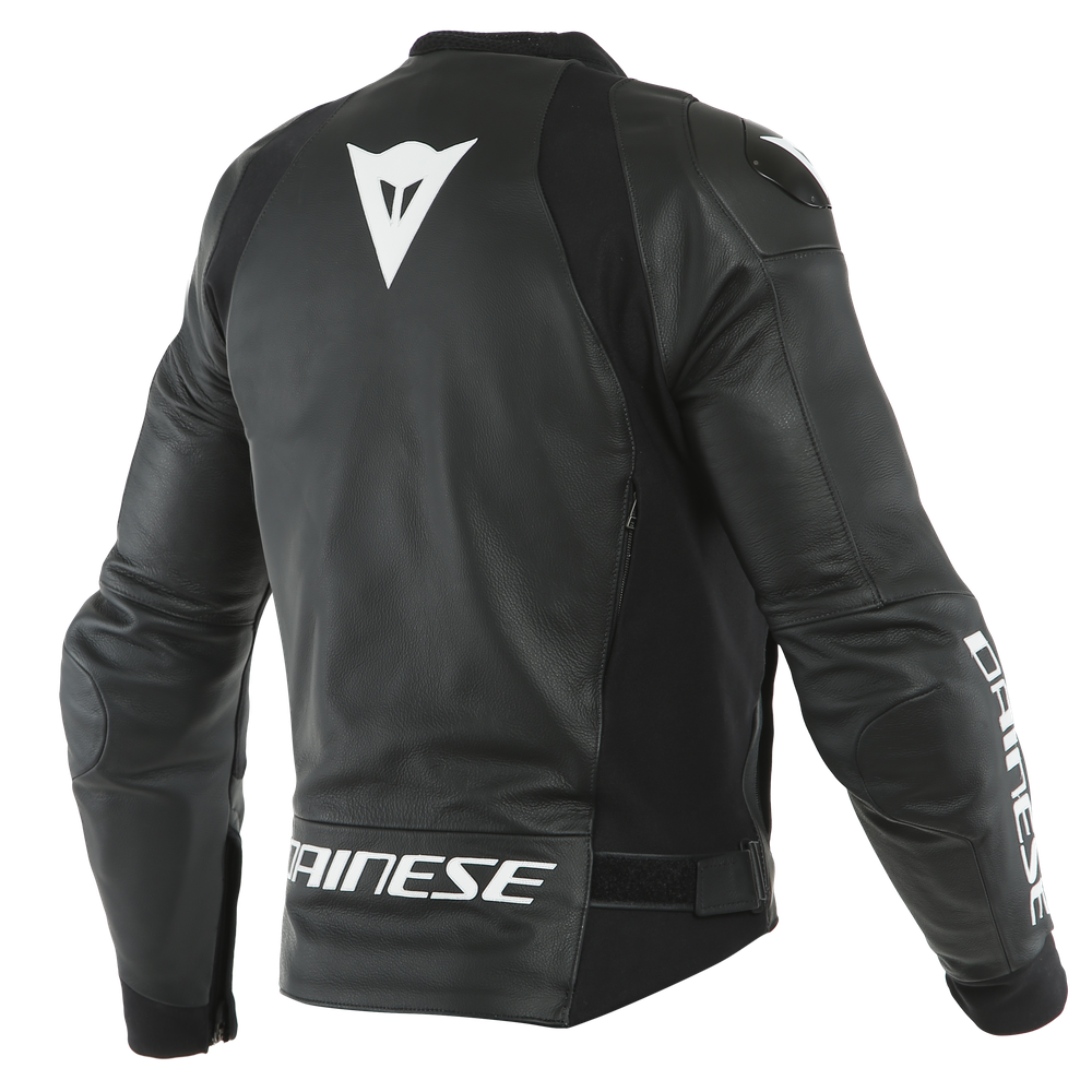 sport-pro-giacca-moto-in-pelle-uomo-black-white image number 1