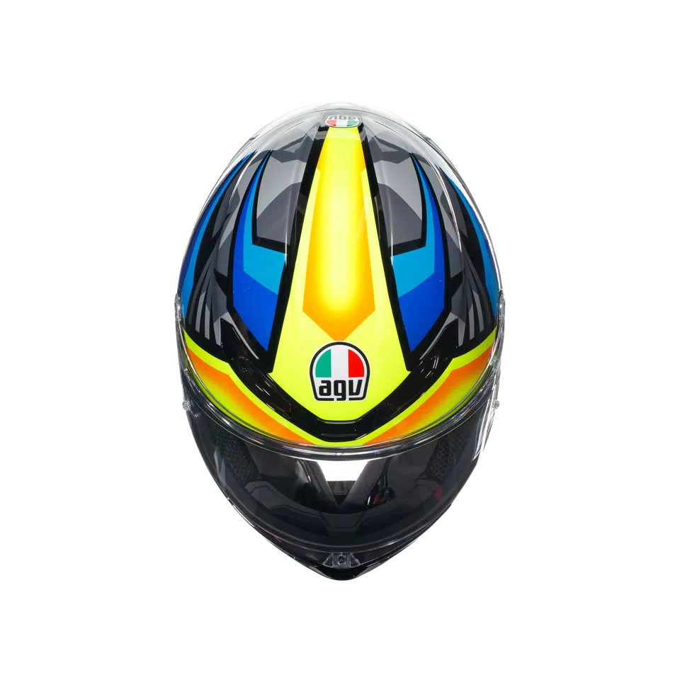 Full Face Helmet K6 S DOT(E2206) - JOAN BLACK/BLUE/YELLOW | AGV
