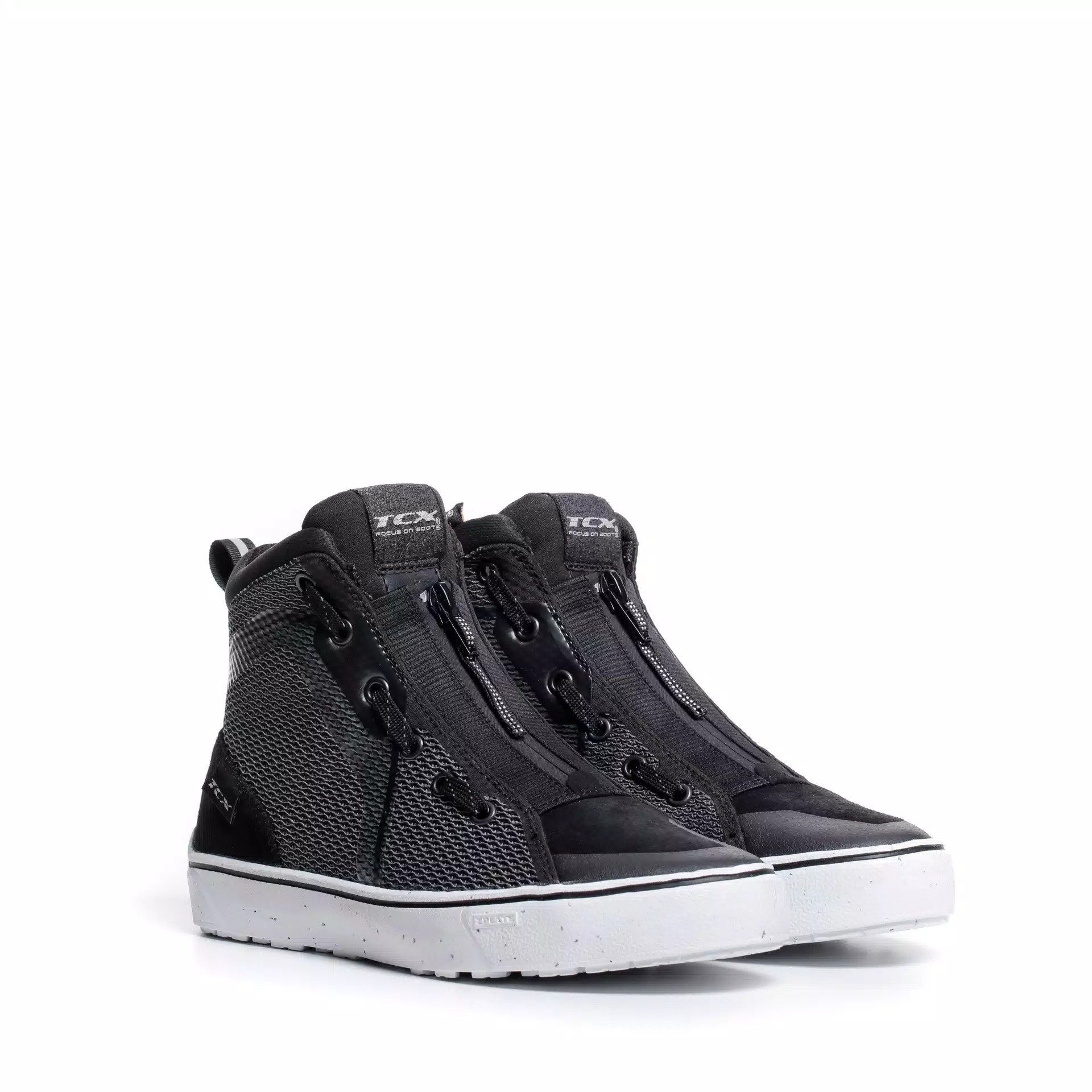 IKASU AIR WOMEN'S SUMMER MOTORCYCLE SHOES - BLACK/GREY/WHITE