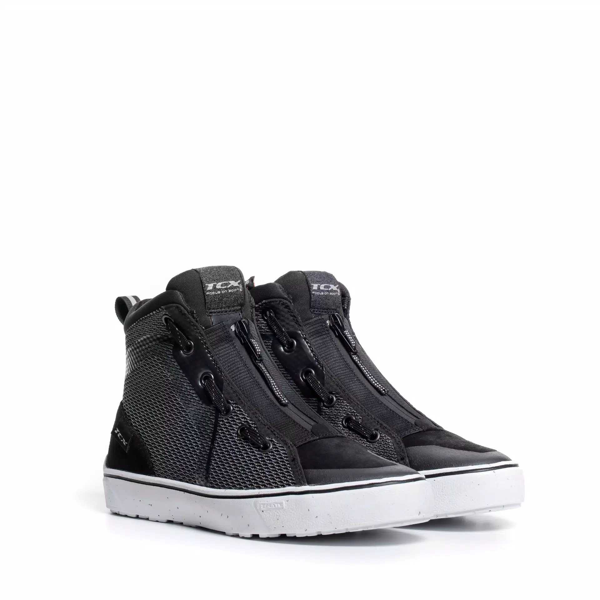 IKASU AIR WOMEN'S SUMMER MOTORCYCLE SHOES - BLACK/GREY/WHITE