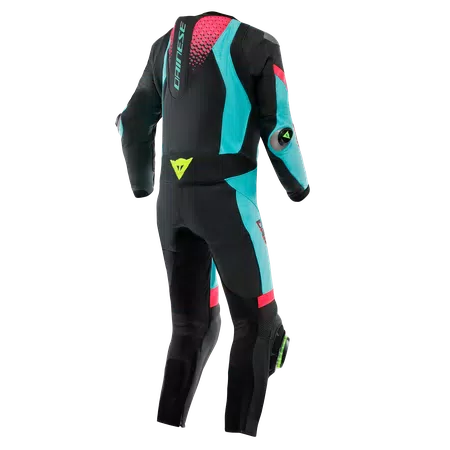 LAGUNA SECA 6 - GEPIERCEERD ÉÉNDELIG LEREN RACEPAK - BLACK/WATER/FUXIA - 2