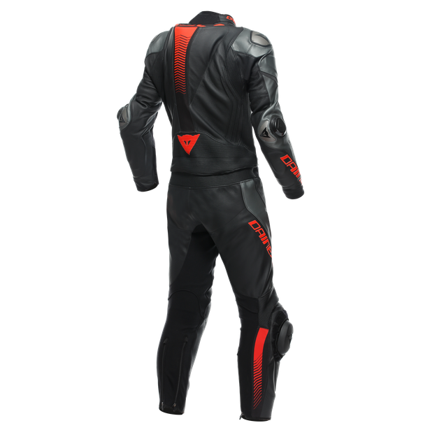 laguna-seca-5-2pcs-leather-suit-black-anthracite-fluo-red image number 1