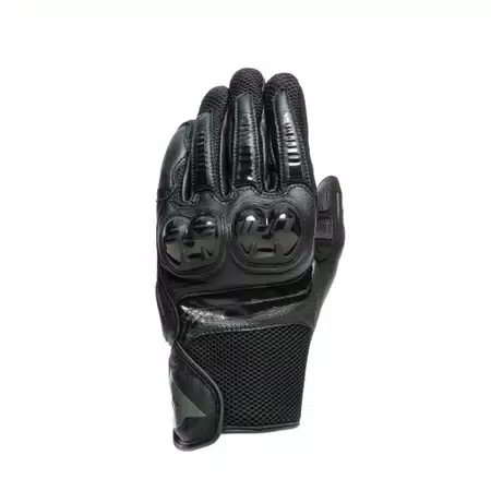 MIG 3 - UNISEX MOTORCYCLE LEATHER GLOVES - BLACK/BLACK - 1
