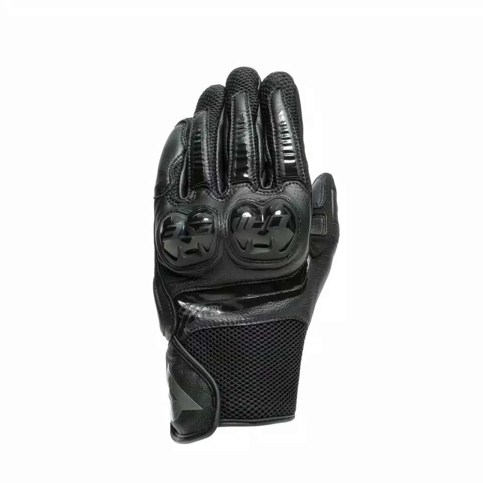 MIG 3 - UNISEX MOTORCYCLE LEATHER GLOVES - BLACK/BLACK - 1