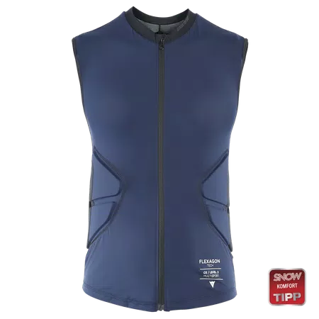 WOMEN'S FLEXAGON BESCHERMEND SKI-VEST - BLACK-IRIS/STRETCH-LIMO - 1