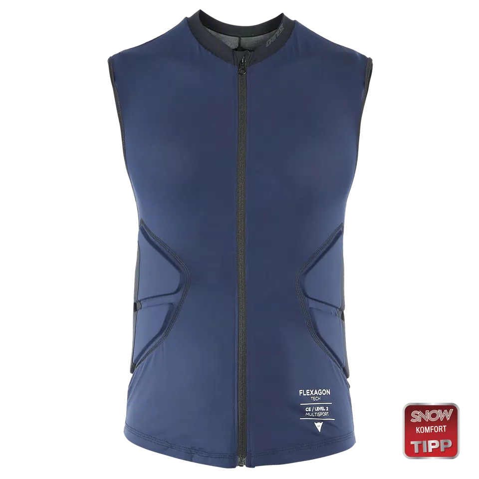 WOMEN'S FLEXAGON PROTECTIVE SKI VEST - BLACK-IRIS/STRETCH-LIMO - 1