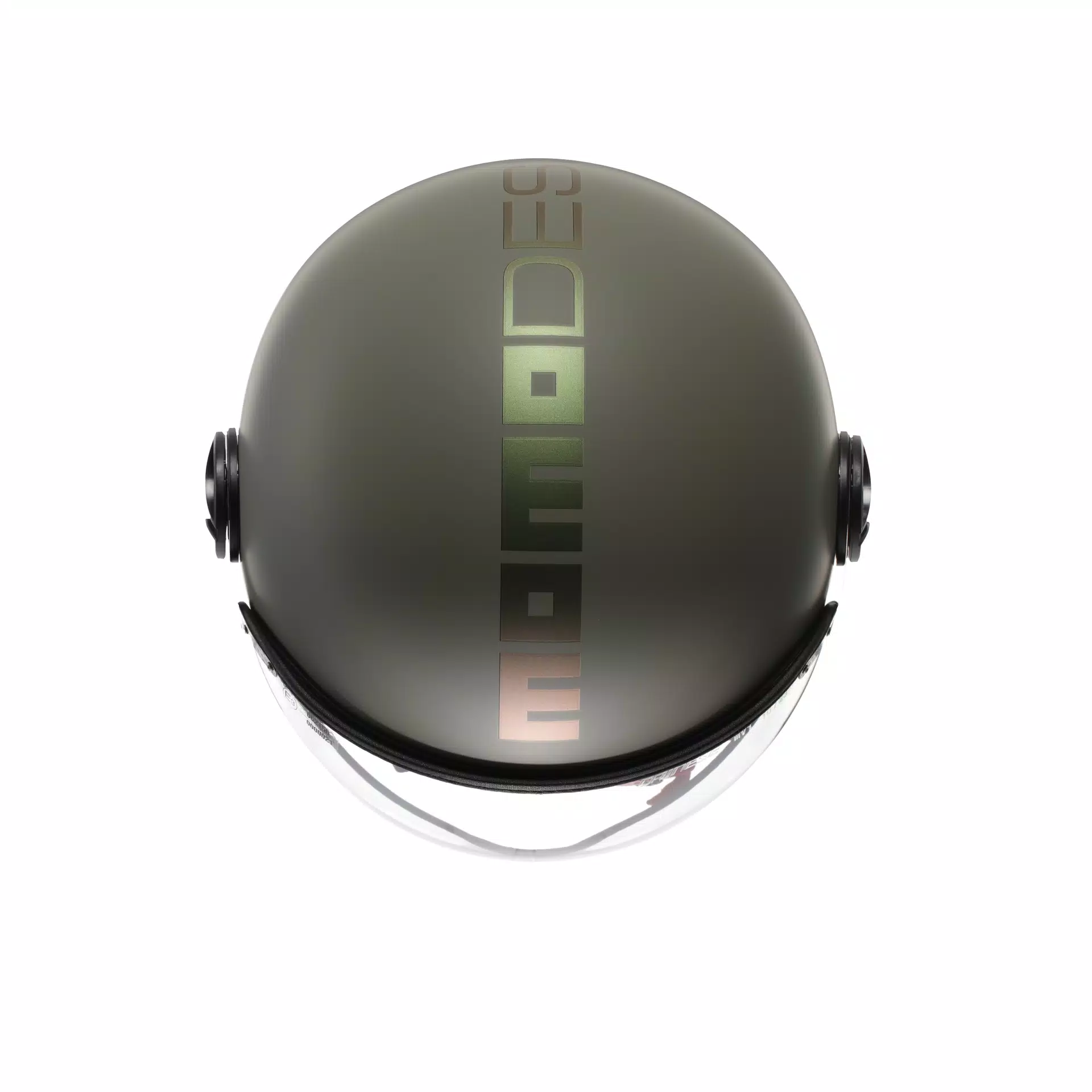 MOMODESIGN FGTR CLASSIC FLIP MATT GREEN / BRONZE - JET HELMET WITH VISOR E2206