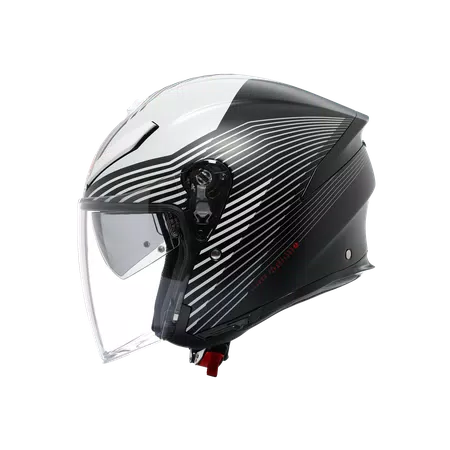 K5 JET EVO CONTROL MATT BLACK/WHITE - MOTORRAD JET-HELM E2206 -  - 4