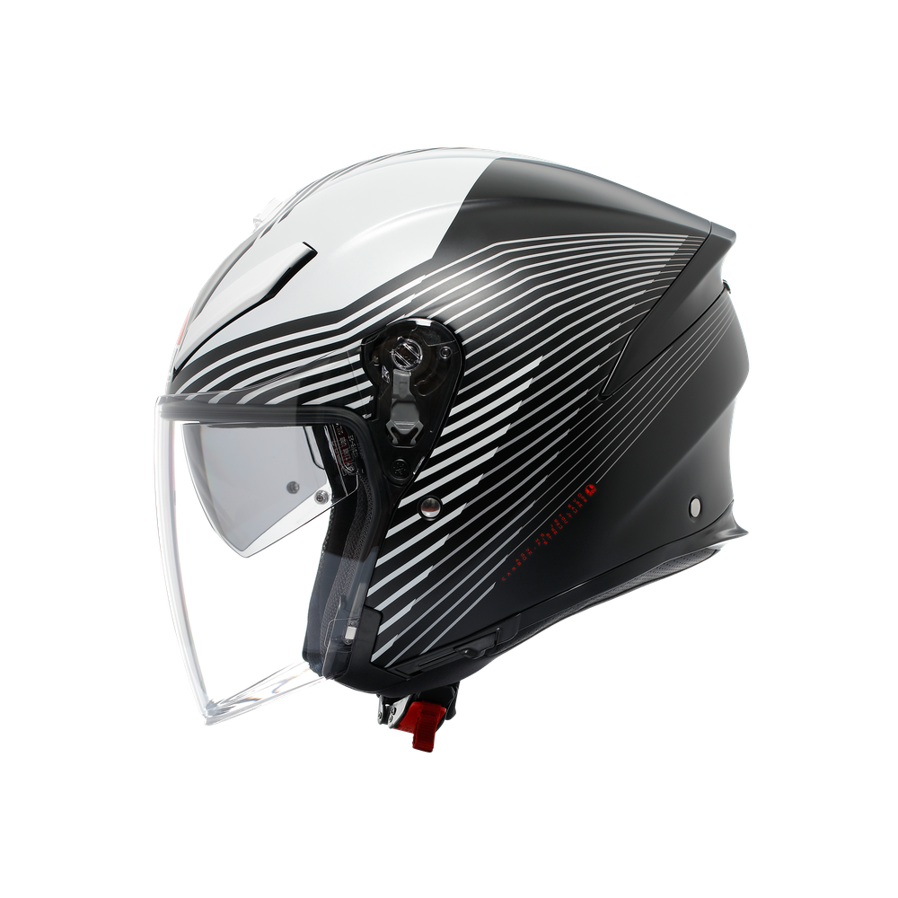 k5-jet-evo-control-matt-black-white-motorbike-open-face-helmet-e2206 image number 3