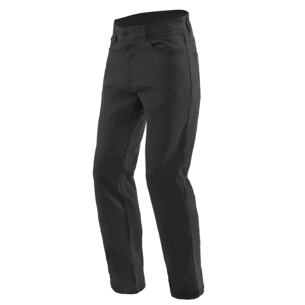 casual-regular-pantaloni-moto-in-tessuto-uomo-black image number 0