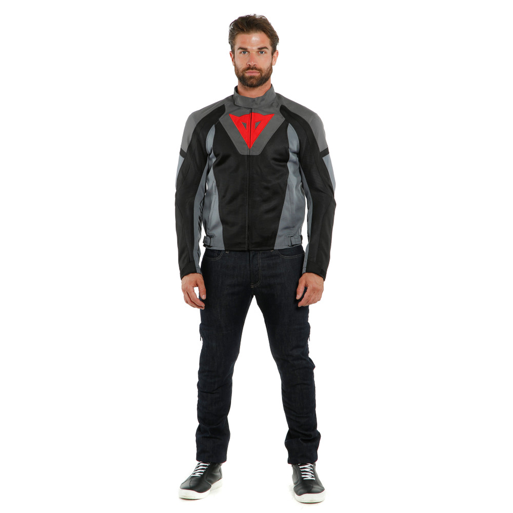 levante-air-tex-giacca-moto-estiva-in-tessuto-uomo-black-anthracite-charcoal-gray image number 2