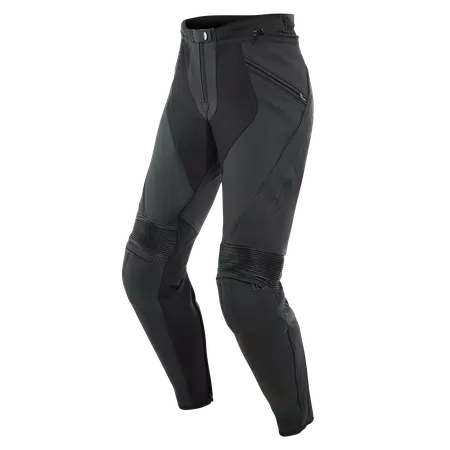 PONY 3 - WOMEN'S MOTORCYCLE LEATHER PANTS - BLACK-MATT - 1
