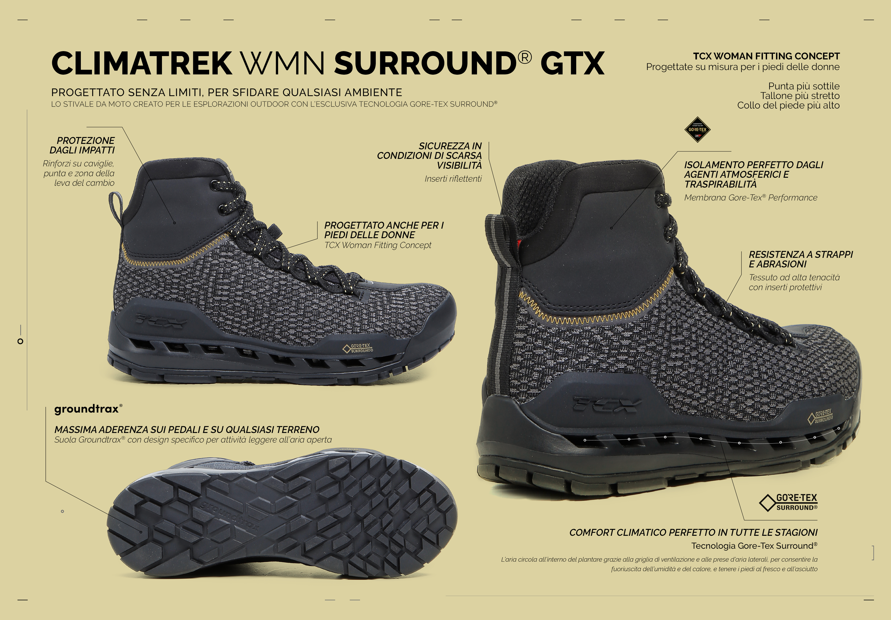 Scarponcini Moto Touring Scarpe Da Moto TCX Climatrek Uomo Gore