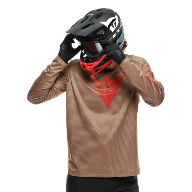 hg-aer-jersey-ls-men-s-long-sleeve-bike-t-shirt-brown-red image number 5