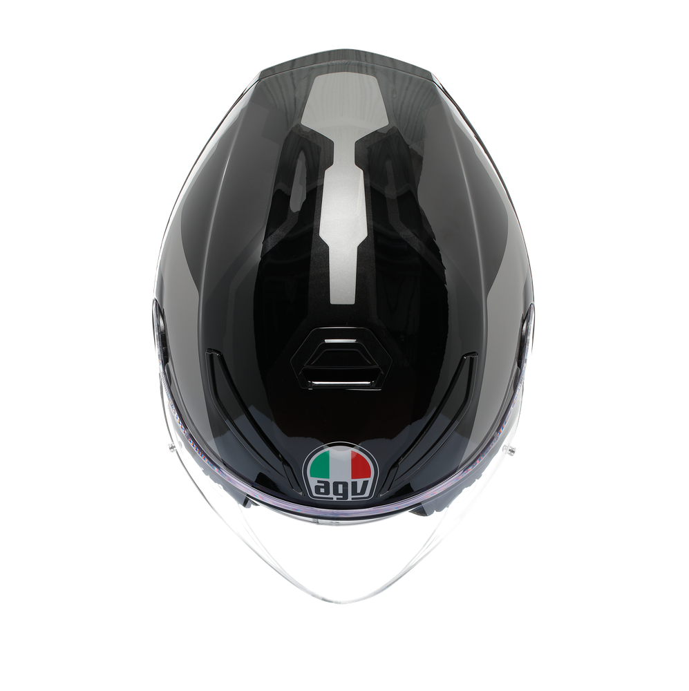 k5-jet-evo-tune-grey-black-motorbike-open-face-helmet-e2206 image number 6