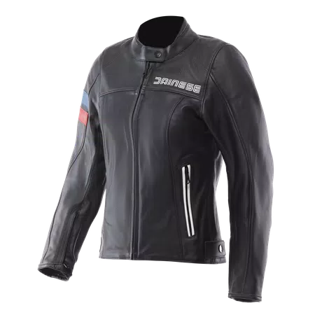 LEGGENDA - GIACCA MOTO IN PELLE DONNA - BLACK - 1