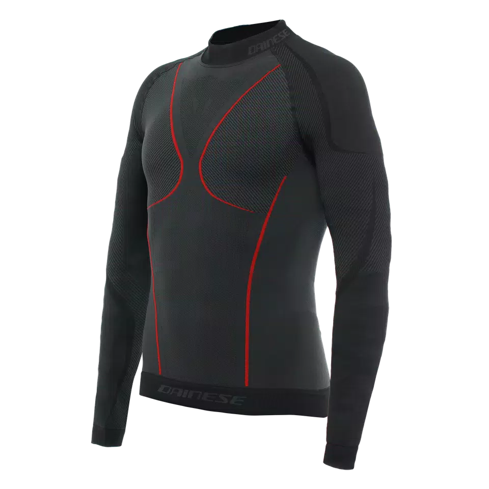 MEN'S MOTORCYCLE LONG-SLEEVE THERMAL TEE - BLACK/RED - 1