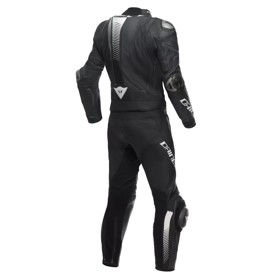 LAGUNA SECA 5 2PCS LEATHER SUIT PERF. BLACK BLACK WHITE Dainese