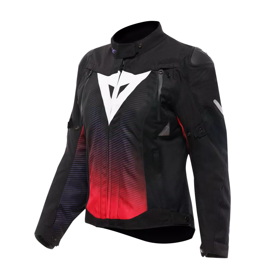 SUPER SPRINT D-DRY - DAMEN WASSERDICHTE MOTORRADJACKE - BLACK/FUCHSIA/WHITE - 1