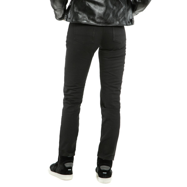 casual-slim-pantaloni-moto-in-tessuto-donna-black image number 5