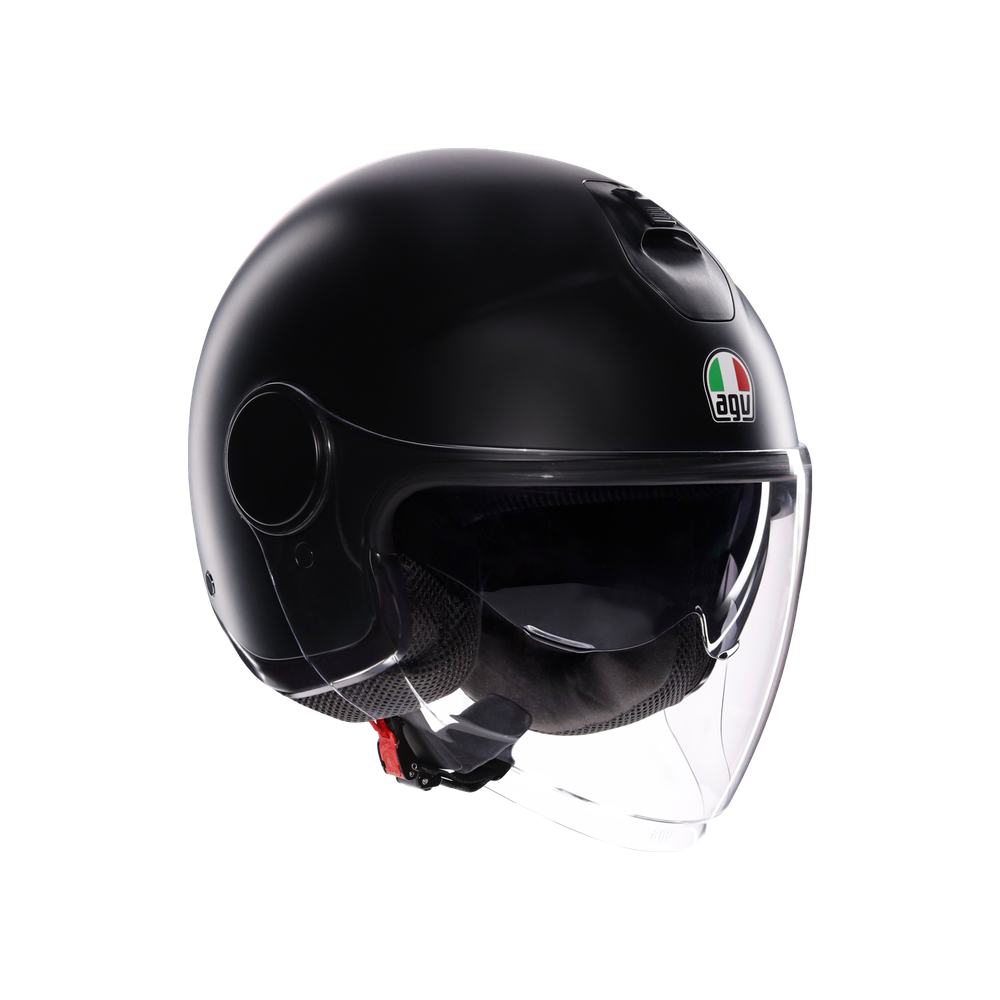 eteres-mono-matt-black-motorbike-open-face-helmet-e2206 image number 0
