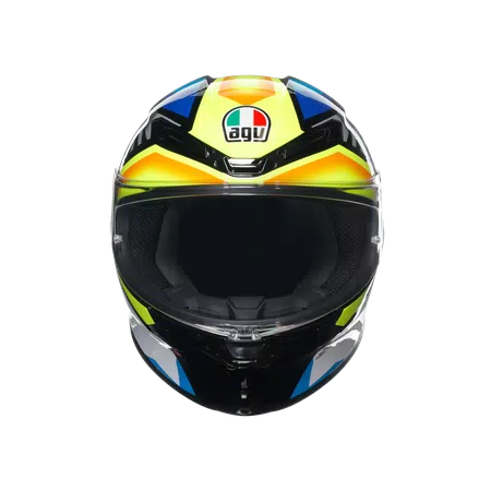K6 S JOAN BLACK/BLUE/YELLOW - MOTORBIKE FULL FACE HELMET E2206 -  - 2