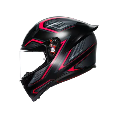 K1 S SLING MATT BLACK/PINK - MOTORBIKE FULL FACE HELMET DOT (E2206) -  - 4