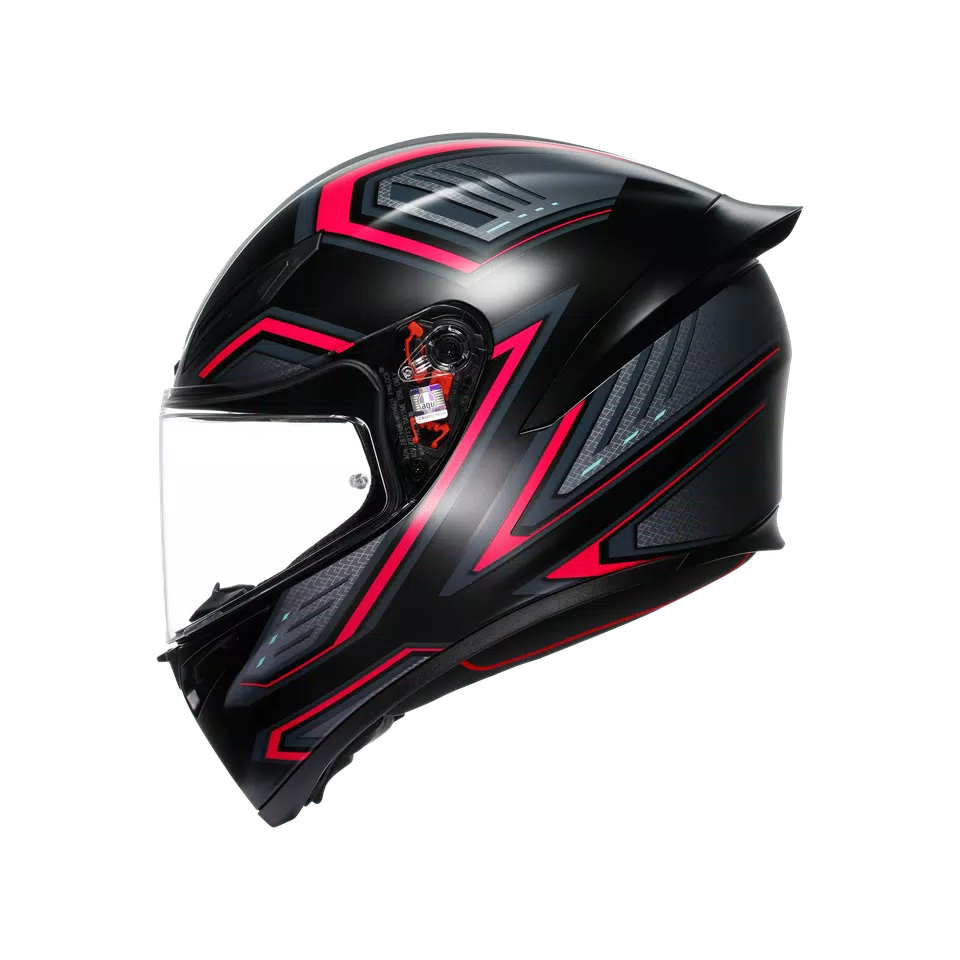 K1 S SLING MATT BLACK/PINK - MOTORBIKE FULL FACE HELMET DOT (E2206) -  - 4