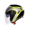 IRIDES DAVAO BLACK/GREY/YELLOW FLUO - MOTORBIKE OPEN FACE HELMET E2206