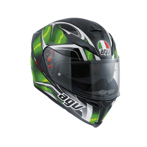 K-5 S E2205 MULTI - HURRICANE BLACK/GREEN/WHITE - Full Face