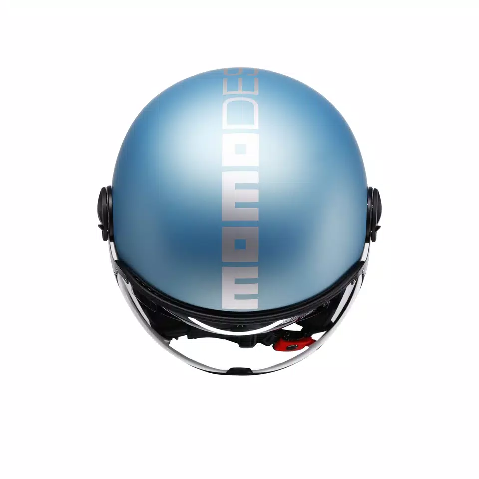 MOMODESIGN FGTR EVO - JET HELMET WITH DUAL VISOR E2206 - MONO MATT SPRING BLUE/SILVER -  - 6
