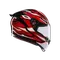 K1 S LION BLACK/RED/WHITE - MOTORBIKE FULL FACE HELMET DOT (E2206)