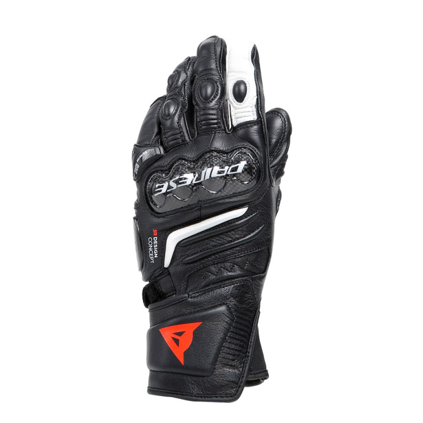 carbon-4-long-lady-leather-gloves-black-black-white image number 0