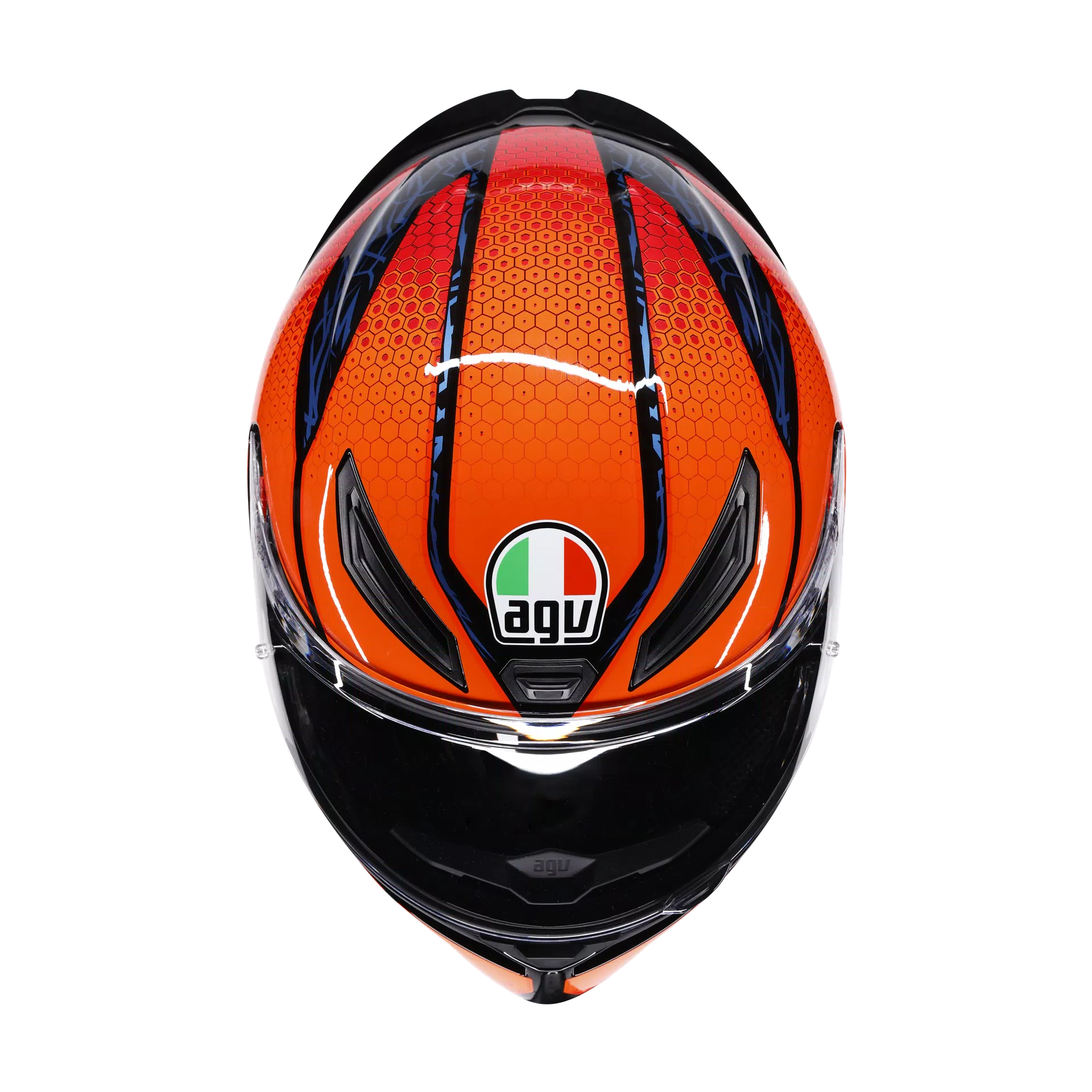 K1 S SPEEDARMOR BLACK/ORANGE/BLUE - MOTORBIKE FULL FACE HELMET DOT (E2206)