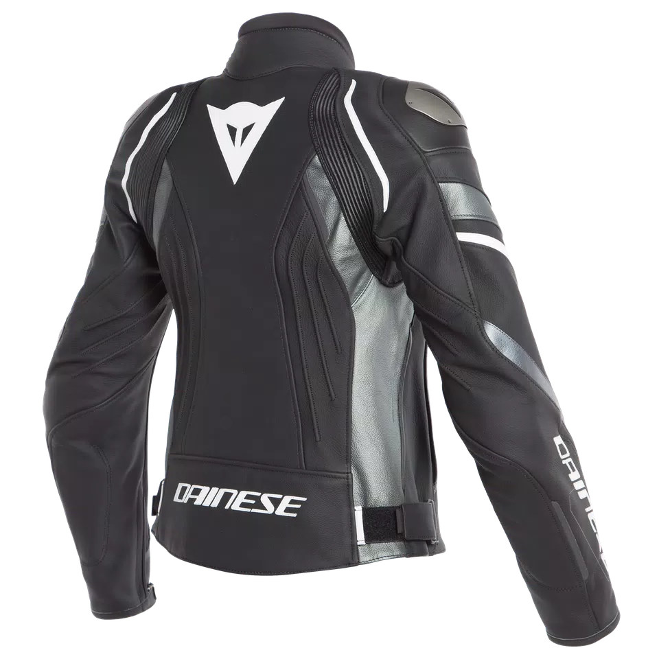 AVRO 4 LADY LEATHER JACKET | BLACK-MATT/ANTHRACITE/WHITE