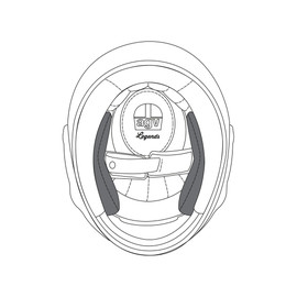 AGV CHEEK PADS X3000 (XXL) - PREMIUM BLACK