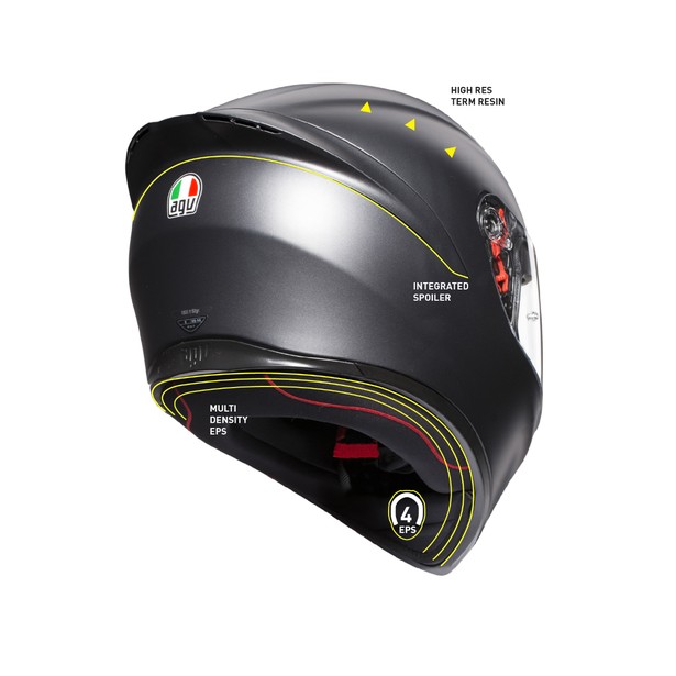 AGV E2205 K1 Solid Casco Moto Integral, Hombre de segunda mano por