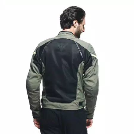 AIR FRAME 3 TEX - MEN'S SUMMER MOTORCYCLE JACKET IN FABRIC - ARMY GREEN/BLACK/FLUO YELLOW - 4