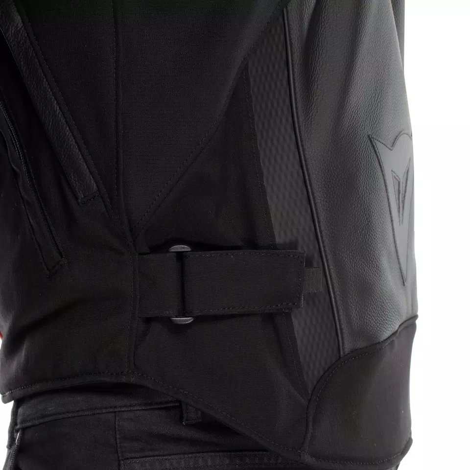 IPERATTIVA - MEN LEATHER-TEXTILE MOTORCYCLE JACKET - BLACK/BLACK - 16