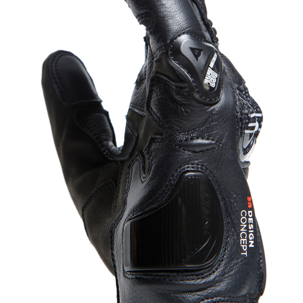 carbon-4-short-leather-gloves-black-fluo-red image number 13