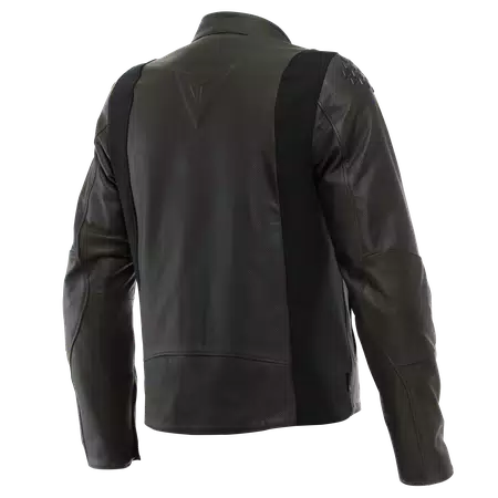 ISTRICE - MEN'S MOTORCYCLE PERFORATED LEATHER JACKET - DARK-BROWN - 2