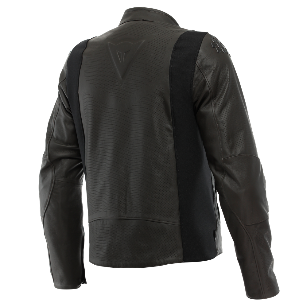 istrice-perf-leather-jacket-dark-brown image number 1
