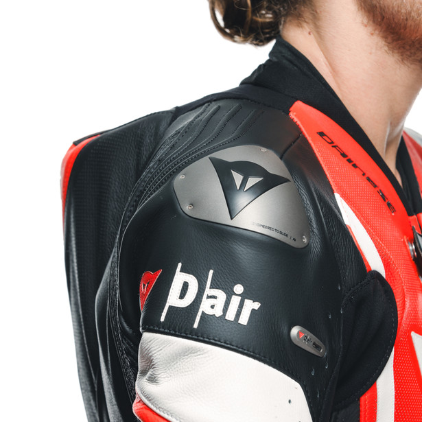 misano-3-perf-d-air-1pc-leather-suit-black-red-fluo-red image number 4