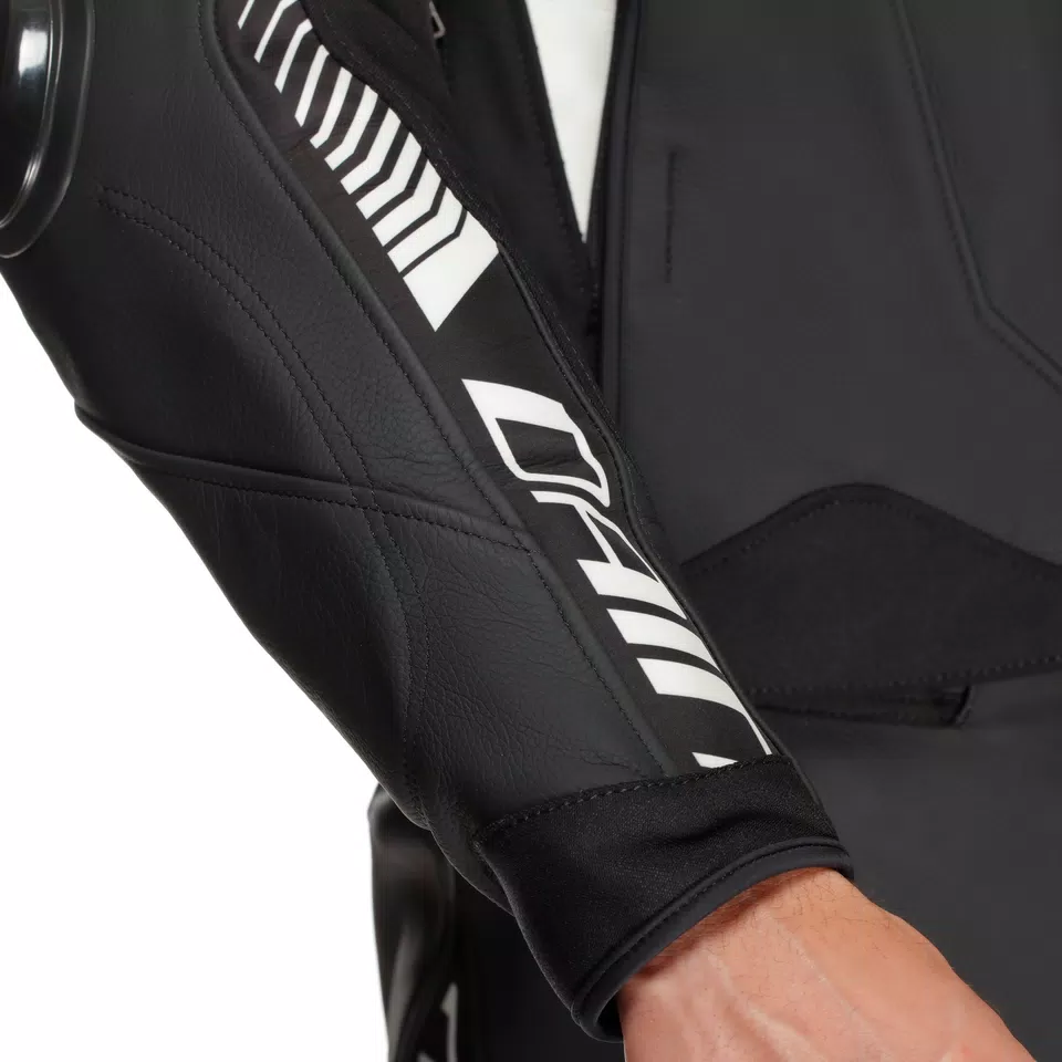 SUPER SPEED 4 - MEN'S MOTORCYCLE LEATHER JACKET - BLACK-MATT/WHITE - 8